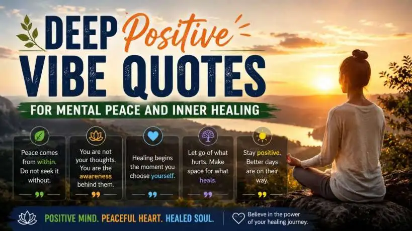 Deep Positive Vibe Quotes for Mental Peace and Inner Healing